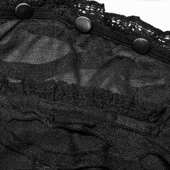 Recorded Butterflies Bandeau Top - Black - PunkRave