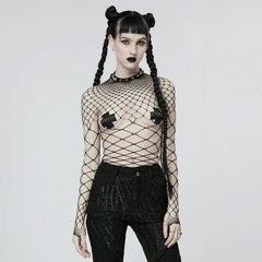 Eternal Vacation Mesh Bodysuit - Black - PunkRave