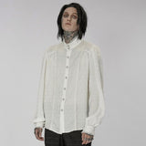 Midnight Mirage Peasant Shirt - White - PunkRave