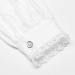 Midnight Mirage Peasant Shirt - White - PunkRave