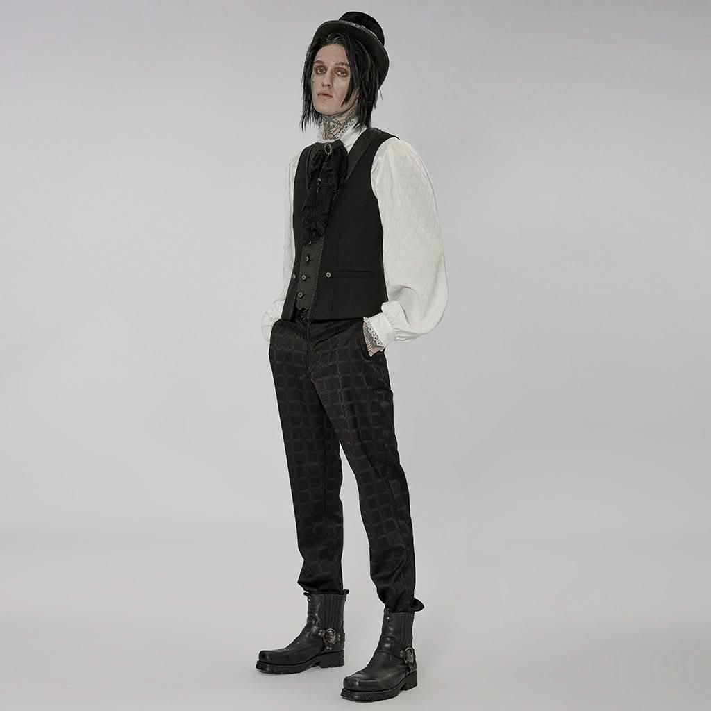 Midnight Mirage Peasant Shirt - White - PunkRave
