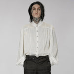 Midnight Mirage Peasant Shirt - White - PunkRave