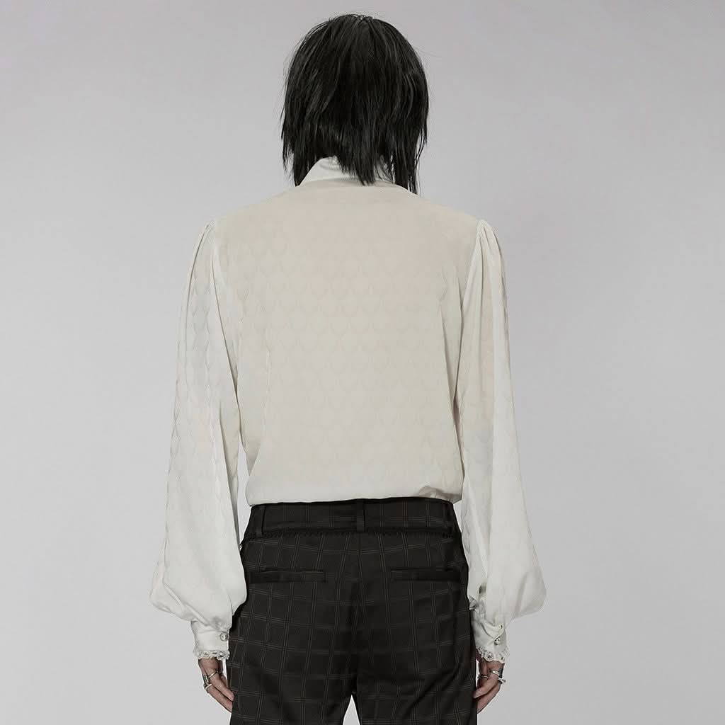 Midnight Mirage Peasant Shirt - White - PunkRave
