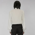 Midnight Mirage Peasant Shirt - White - PunkRave