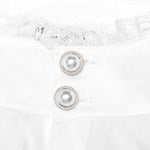 Midnight Mirage Peasant Shirt - White - PunkRave
