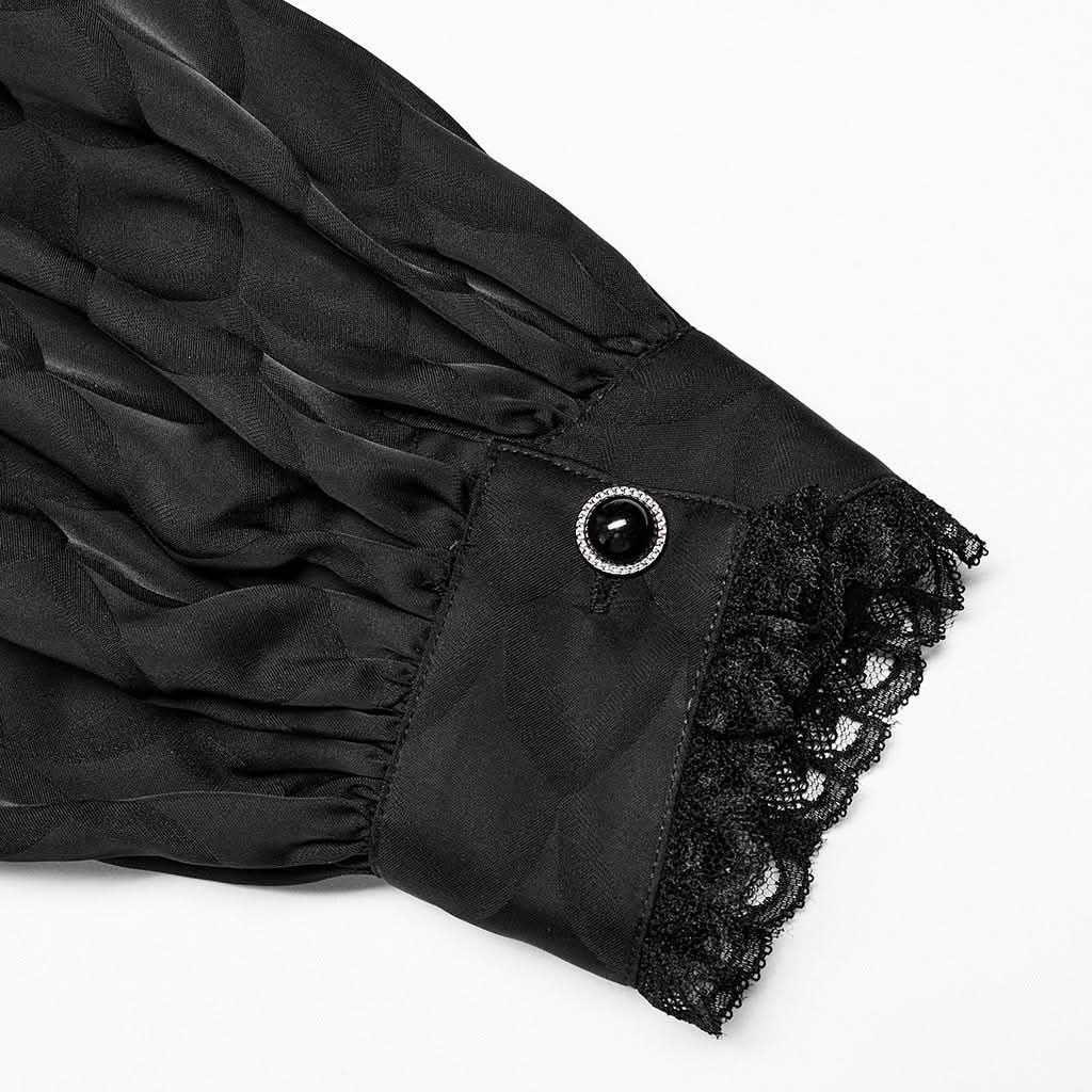 Midnight Mirage Peasant Shirt - Black - PunkRave