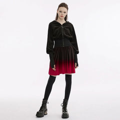 The Knight Gradient Dress - Black Red - PunkRave