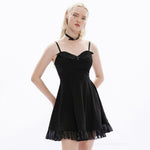 Waning Slip Dress - Black - PunkRave