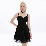 Waning Slip Dress - Black - PunkRave