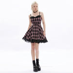Waning Slip Dress - Black Pink - PunkRave