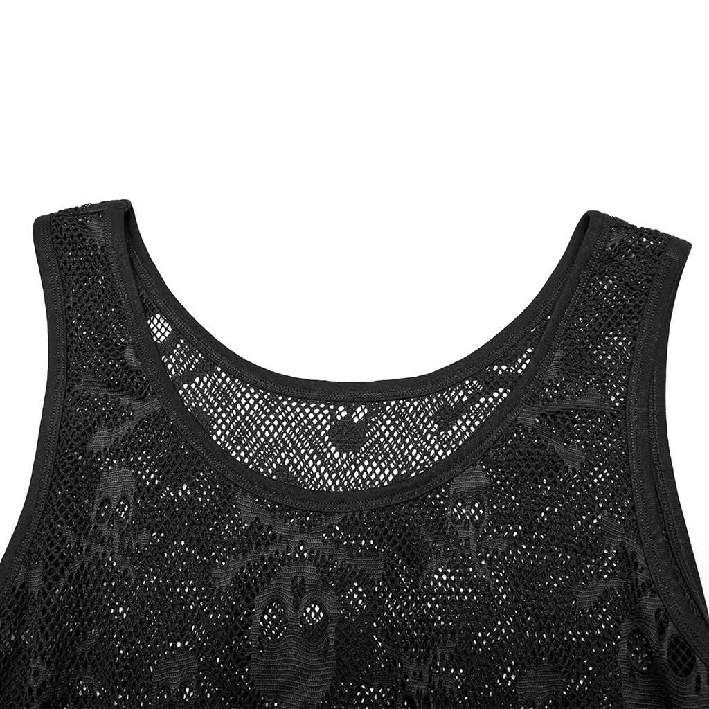 Skull Galore Tank Top - Black - PunkRave