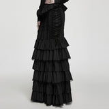 Black Lily Women's Victorian Vintage Skirt in Black