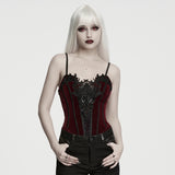 Melmoth Women's Gothic Corset in Red & Black