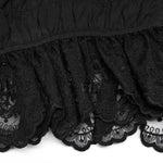 Diamond Goth Cropped Ruffled Top - Black - PunkRave