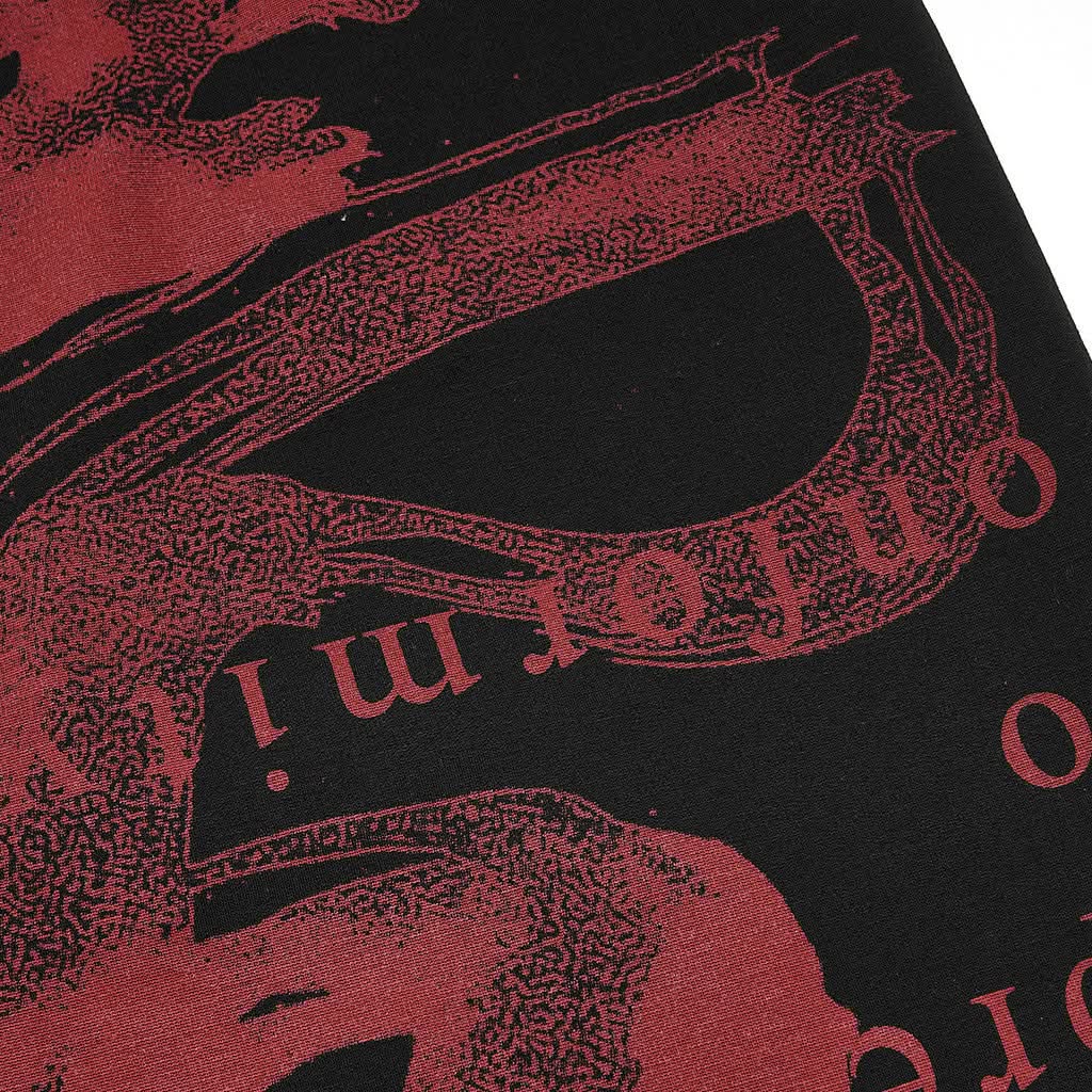 Yokai Printed Skirt - Red and Black - PunkRave