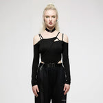 Threnody Cold-Shoulder Bodysuit - PunkRave