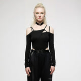 Threnody Cold-Shoulder Bodysuit - PunkRave