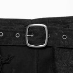 Orpheus Distressed Kilt With Leather Straps - PunkRave