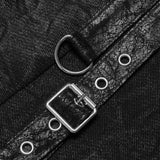 Orpheus Distressed Kilt With Leather Straps - PunkRave