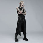 Orpheus Distressed Kilt With Leather Straps - PunkRave
