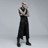 Orpheus Distressed Kilt With Leather Straps - PunkRave