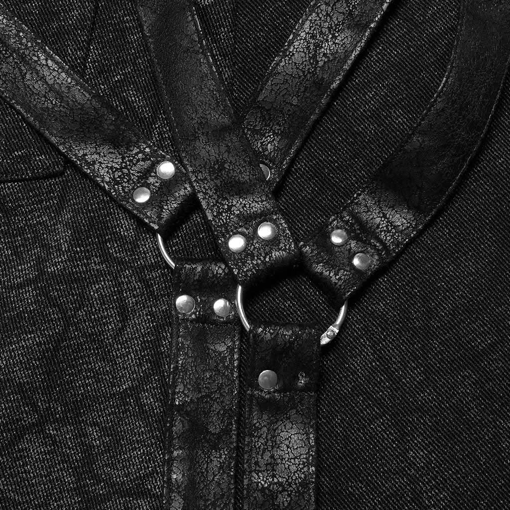 Orpheus Distressed Kilt With Leather Straps - PunkRave
