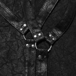 Orpheus Distressed Kilt With Leather Straps - PunkRave