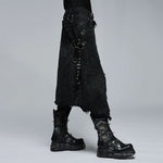 Orpheus Distressed Kilt With Leather Straps - PunkRave