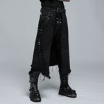Orpheus Distressed Kilt With Leather Straps - PunkRave