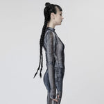 Lazarus Printed Turtleneck - Black and White - PunkRave