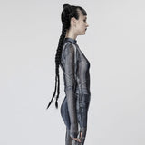 Lazarus Printed Turtleneck - Black and White - PunkRave