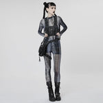 Lazarus Printed Turtleneck - Black and White - PunkRave