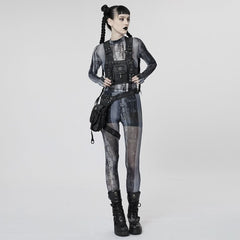 Lazarus Printed Turtleneck - Black and White - PunkRave