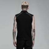 Axel Button-up Sleeveless Shirt - PunkRave