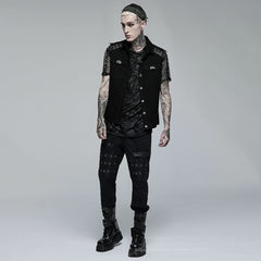 Axel Button-up Sleeveless Shirt - PunkRave