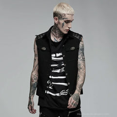Axel Button-up Sleeveless Shirt - PunkRave