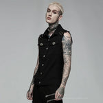 Axel Button-up Sleeveless Shirt - PunkRave