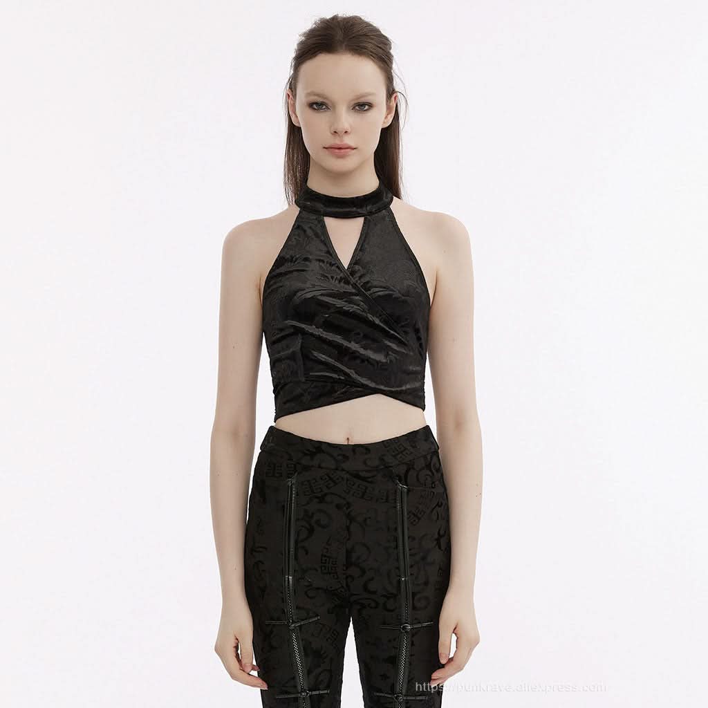 Cthulhu Cropped Halterneck - PunkRave