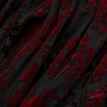 Lady Anne Lace Top With Bardot Neckline - Red and Black - PunkRave
