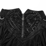 Poison Apple Waterfall Skirt - Black - PunkRave