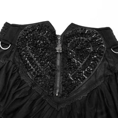 Poison Apple Waterfall Skirt - Black - PunkRave
