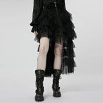 Poison Apple Waterfall Skirt - Black - PunkRave