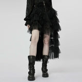 Poison Apple Waterfall Skirt - Black - PunkRave