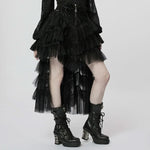 Poison Apple Waterfall Skirt - Black - PunkRave