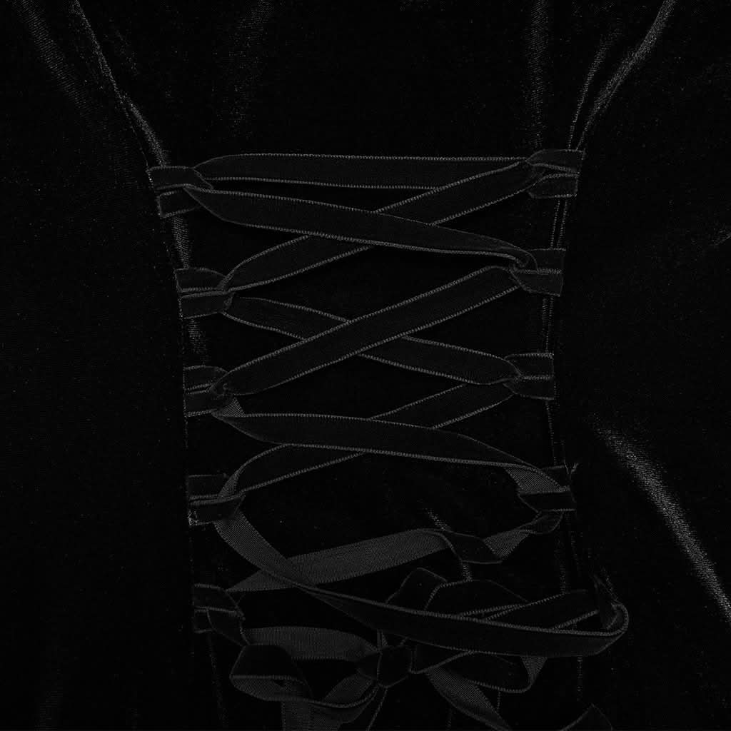 Owl Creek Velvet Dress - Black - PunkRave