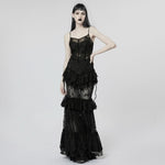 Andromeda Ruffled Lace Skirt - Black - PunkRave