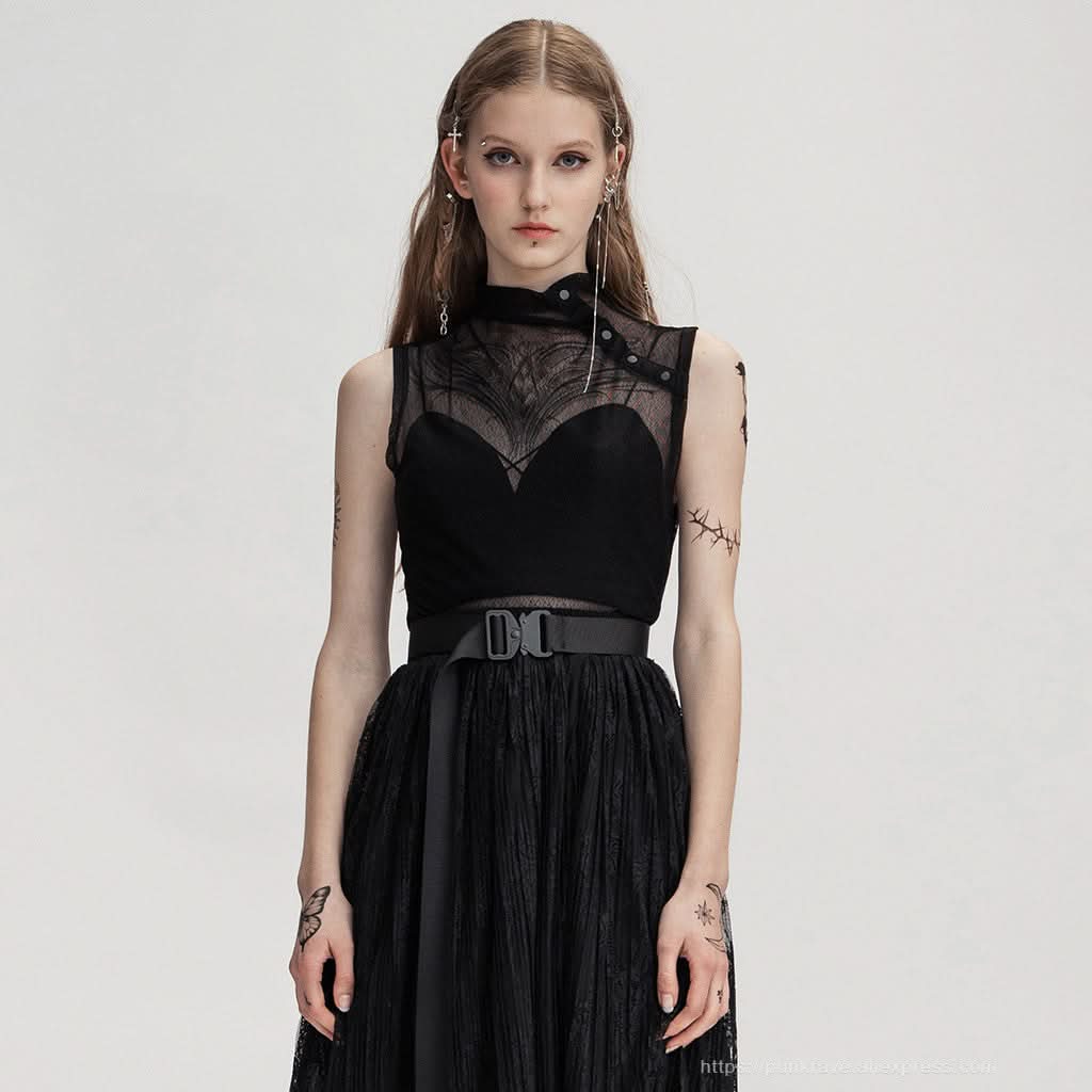 Weaving Maiden Mesh Tank Top - PunkRave