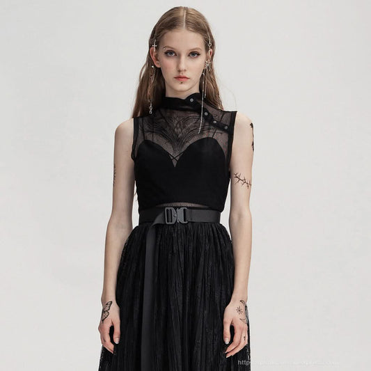 Weaving Maiden Mesh Tank Top - PunkRave