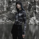 Tomie Turtleneck Top - Printed - PunkRave