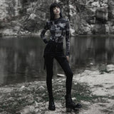 Tomie Turtleneck Top - Printed - PunkRave